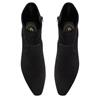 CLARKS WOMENS SUEDE STRETCH ANKLE BOOT - BLACK